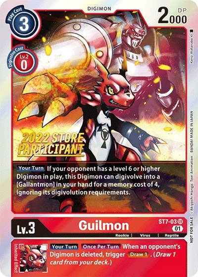 Guilmon (2022 Store Participant) (Starter Deck 07: Gallantmon) Near Mint