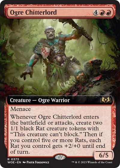 Ogre Chitterlord (Extended Art) (Wilds of Eldraine) Near Mint - Nick Nack's Full Frontal Attack