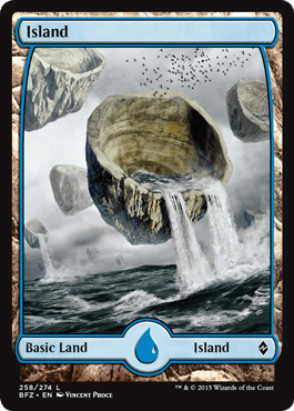 Island (258) (Full Art) (Battle for Zendikar) Near Mint - Nick Nack's Full Frontal Attack