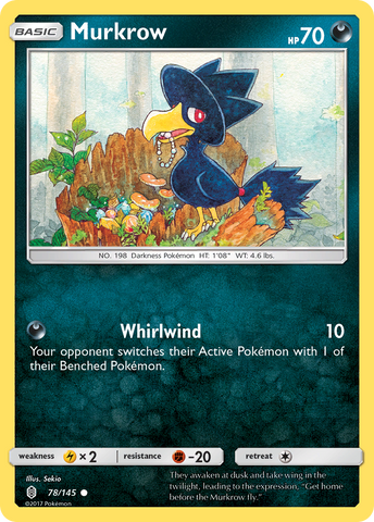 Murkrow (78/145) [Soleil et Lune : Gardiens Rising] 