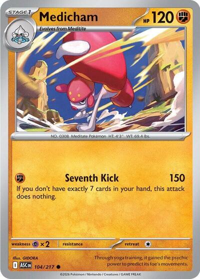 Medicham - 104 (ME: Ascended Heroes) Near Mint - Nick Nack's Full Frontal Attack