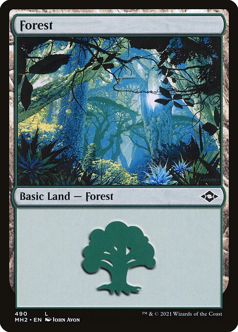 Forest (490) (Foil Etched) (Modern Horizons 2) Near Mint Foil