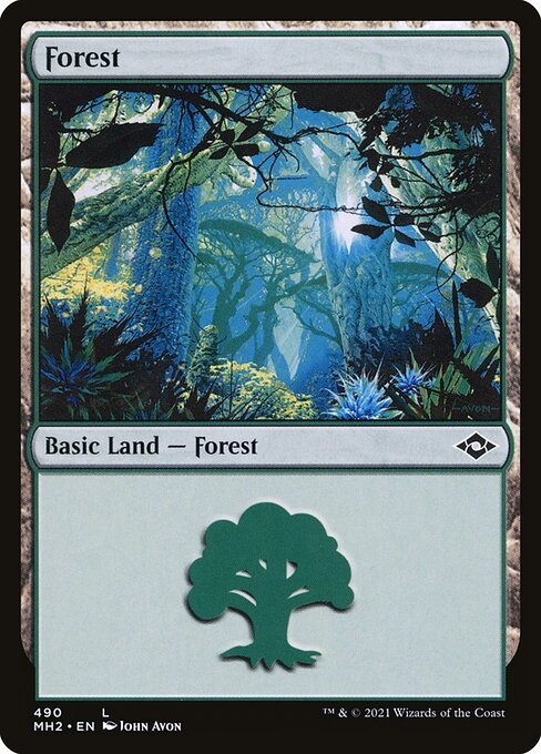Forest (490) (Foil Etched) (Modern Horizons 2) Near Mint Foil - Nick Nack's Full Frontal Attack