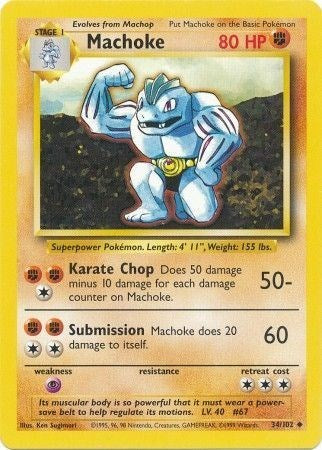 Machoke (Base Set) Light Play Unlimited