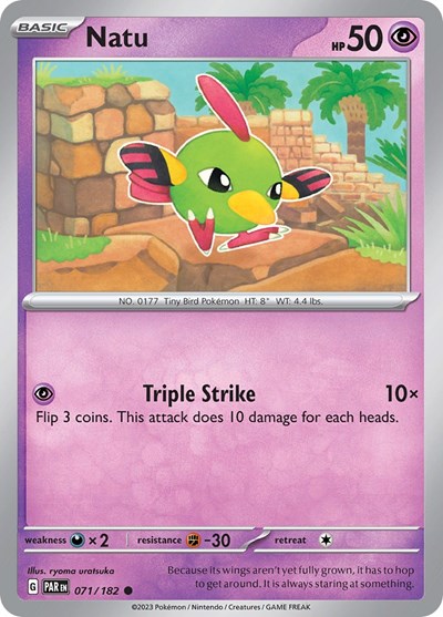 Natu (Scarlet and Violet: Paradox Rift) Near Mint