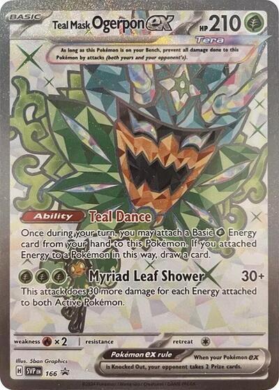 Teal Mask Ogerpon ex - 166 (SV: Scarlet & Violet Promo Cards) Near Mint Holofoil