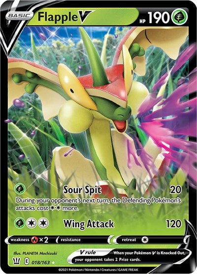 Flapple V (SWSH05: Battle Styles) Near Mint Holofoil