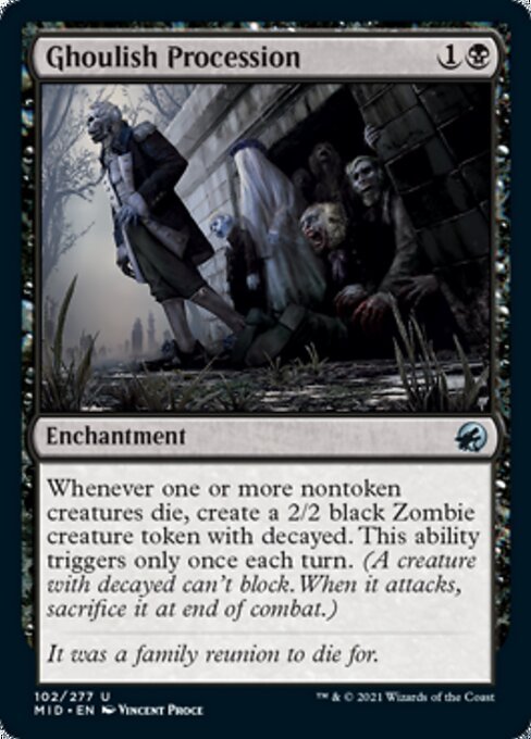 Ghoulish Procession (Innistrad: Midnight Hunt) Near Mint - Nick Nack's Full Frontal Attack