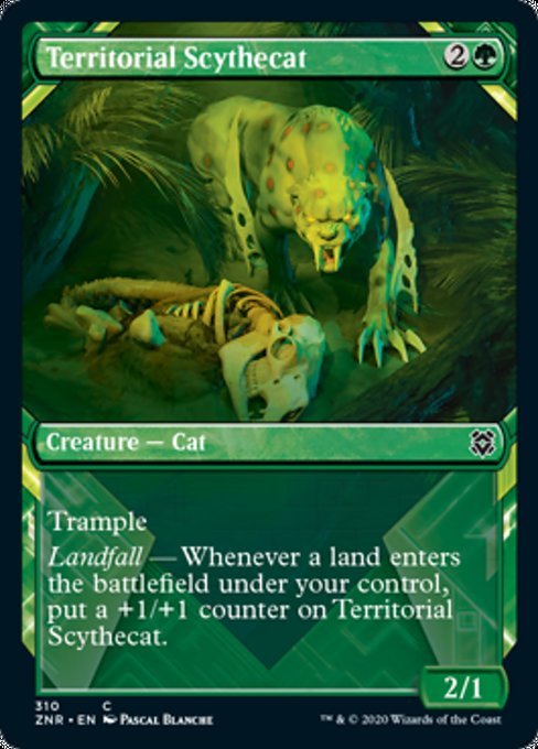 Territorial Scythecat (Showcase) (Zendikar Rising) Near Mint - Nick Nack's Full Frontal Attack