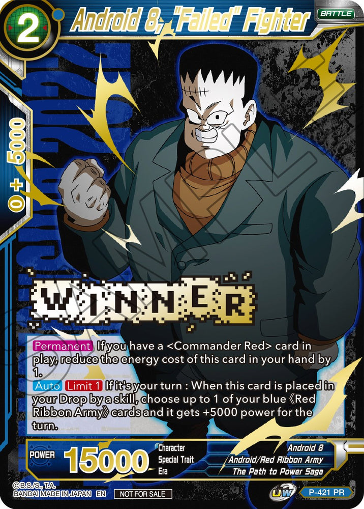 Android 8, "Failed" Fighter (Championship Pack 2022 Vol.2) (Winner Gold Stamped) (P-421) [Promotion Cards]