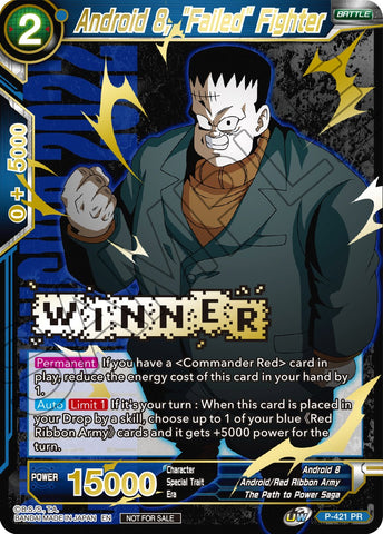 Android 8, "Failed" Fighter (Championship Pack 2022 Vol.2) (Winner Gold Stamped) (P-421) [Promotion Cards]