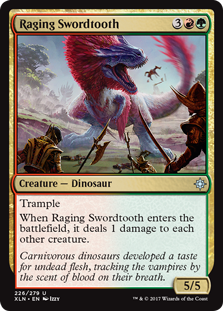 Raging Swordtooth (Ixalan) Near Mint - Nick Nack's Full Frontal Attack
