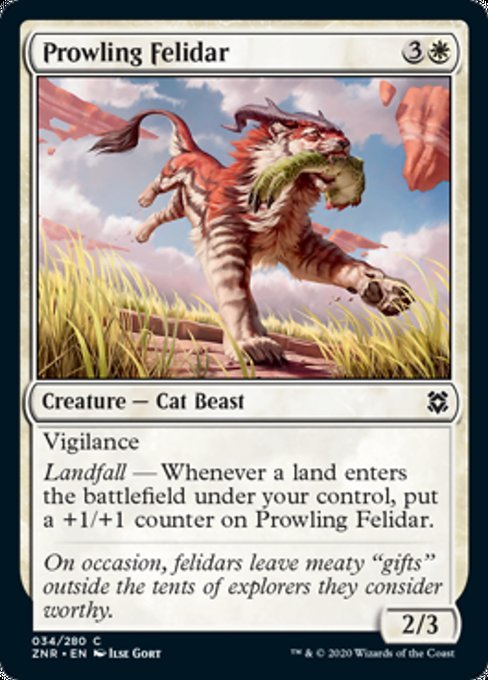 Prowling Felidar (Zendikar Rising) Near Mint - Nick Nack's Full Frontal Attack