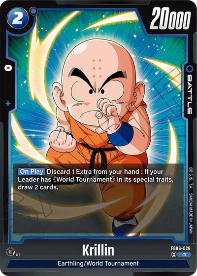Krillin FB06 - 028 (Rivals Clash) Near Mint Holofoil - Nick Nack's Full Frontal Attack