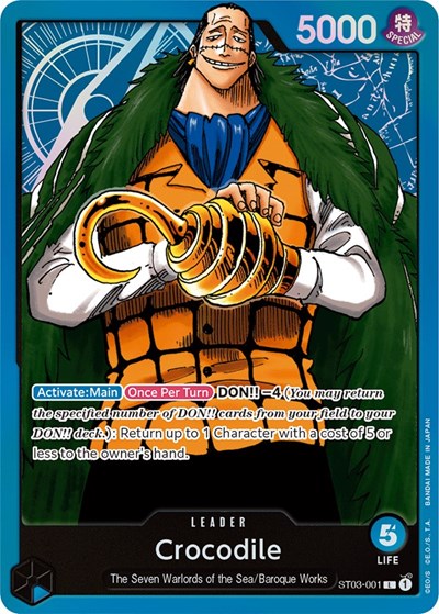 Crocodile (001) (Starter Deck 3: The Seven Warlords of The Sea) Near Mint Foil
