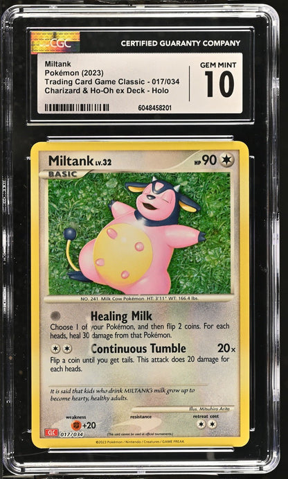 2023 Trading Card Game Classic 017/034 Miltank CGC 10 - Nick Nack's Full Frontal Attack