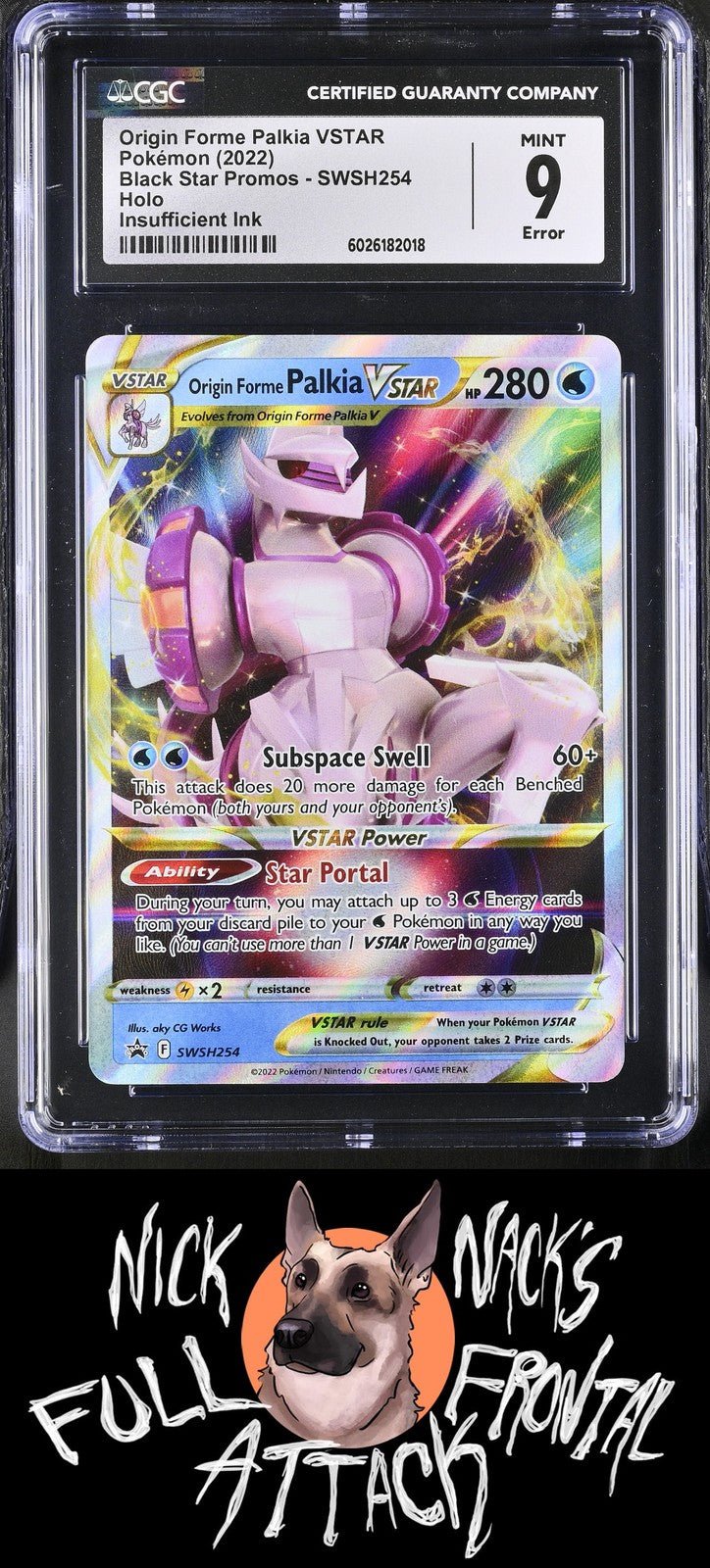 2022 Black Star Promos SWSH254 Origin Forme Palkia VSTAR CGC 9 - Nick Nack's Full Frontal Attack