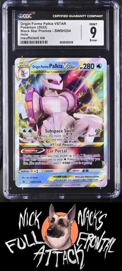2022 Black Star Promos SWSH254 Origin Forme Palkia VSTAR CGC 9 - Nick Nack's Full Frontal Attack