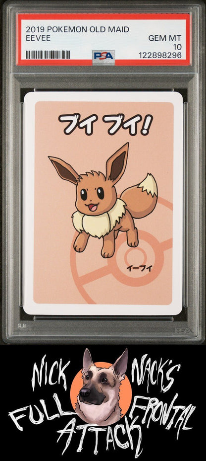 2019 Pokemon Old Maid Eevee PSA 10 - Nick Nack's Full Frontal Attack