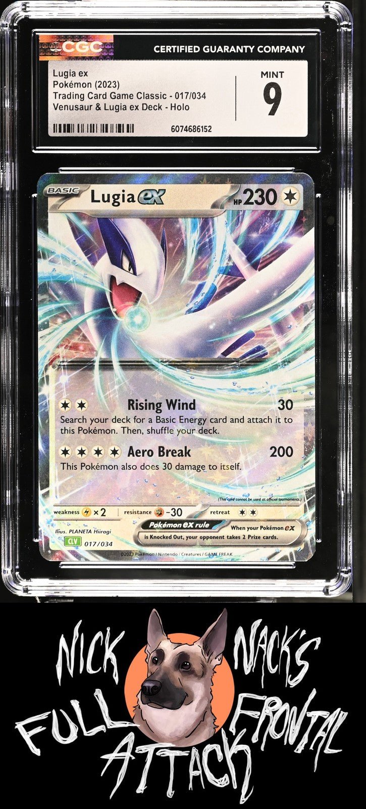 2023 Trading Card Game Classic 017/034 Lugia ex CGC 9 - Nick Nack's Full Frontal Attack