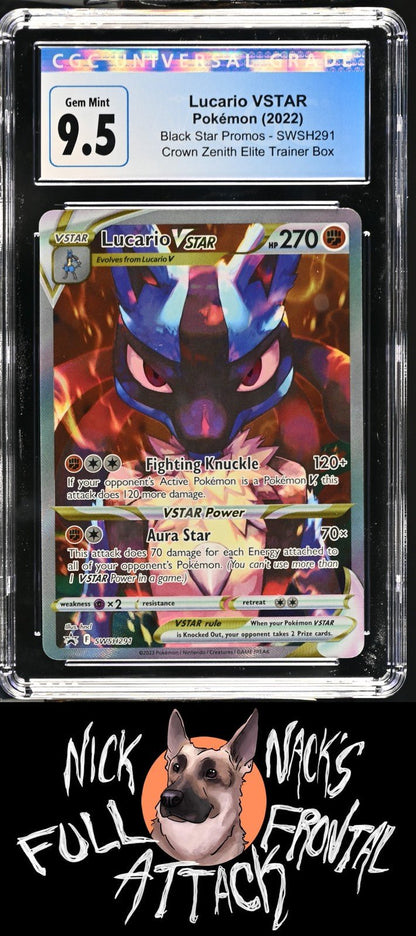 2023 Black Star Promos SWSH291 Lucario VSTAR CGC 10 - Nick Nack's Full Frontal Attack