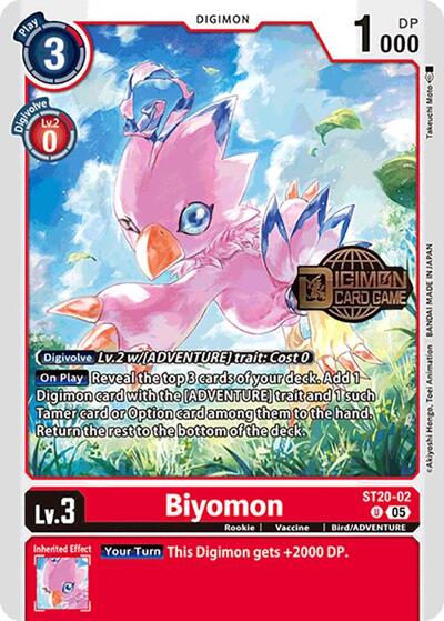 Biyomon (Starter Deck 20: Protector of Light Release Event Cards) Near Mint