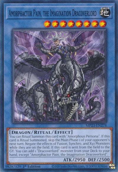 Amorphactor Pain, the Imagination Dracoverlord (25th Anniversary Tin: Dueling Heroes Mega Pack) Light Play 1st Edition