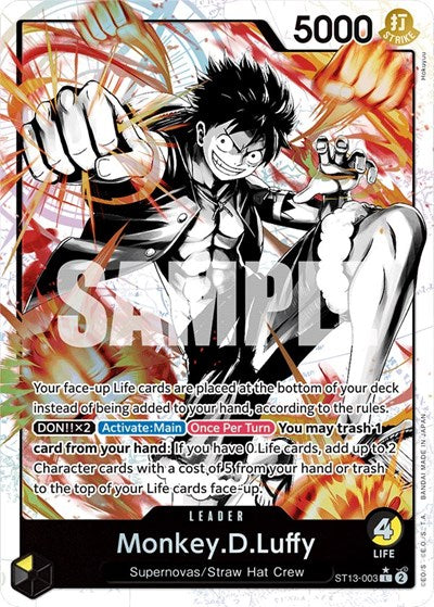 Monkey.D.Luffy (003) (Parallel) (Ultra Deck: The Three Brothers) Near Mint Foil