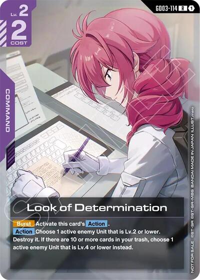 Look of Determination (Newtype Challenge 2026 Mission 2) (Gundam Promotional Cards) Near Mint Holofoil - Nick Nack's Full Frontal Attack