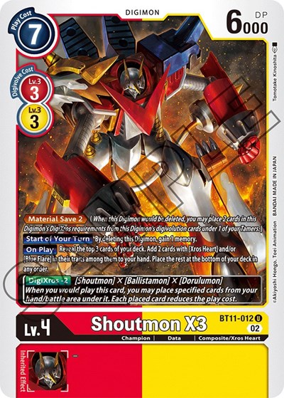 Shoutmon X3 (Dimensional Phase) Near Mint