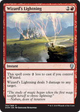 Wizard's Lightning (Dominaria) Near Mint - Nick Nack's Full Frontal Attack