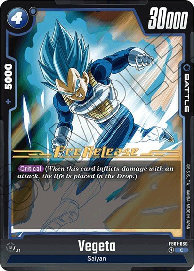 Vegeta FB01 - 060 (Awakened Pulse Pre - Release Cards) Near Mint - Nick Nack's Full Frontal Attack