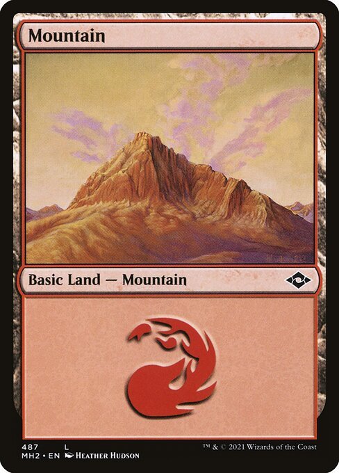 Mountain (487) (Foil Etched) (Modern Horizons 2) Near Mint Foil - Nick Nack's Full Frontal Attack