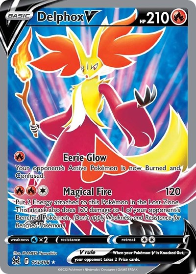 Delphox V (Full Art) (SWSH11: Lost Origin) Near Mint Holofoil