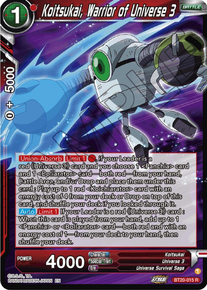 Koitsukai, Warrior of Universe 3 (BT20-015) [Power Absorbed]