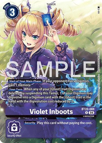 Violet Inboots BT20-088 (Digimon Liberator Debuggers Set) (Release Special Booster 2.5) Near Mint Foil - Nick Nack's Full Frontal Attack