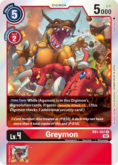 Greymon (Resurgence Booster) Near Mint Foil
