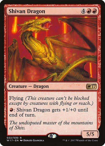 Shivan Dragon (Welcome Deck 2017) Near Mint - Nick Nack's Full Frontal Attack