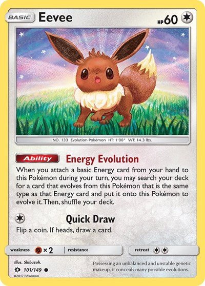 Eevee (SM Base Set) Near Mint - Nick Nack's Full Frontal Attack