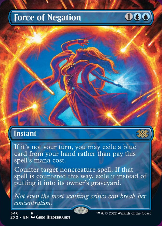 Force of Negation (Borderless Alternate Art) [Double Master 2022] 