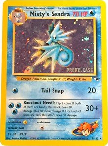Misty's Seadra (Prerelease) (WoTC Promo) Heavy Play Holofoil - Nick Nack's Full Frontal Attack