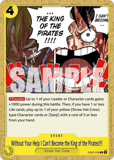 Without Your Help I Can't Become the King of the Pirates!!!! (Extra Booster: Anime 25th Collection) Near Mint