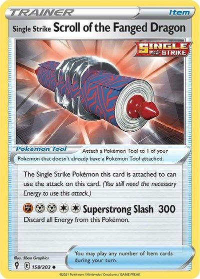 Single Strike Scroll of the Fanged Dragon (SWSH07: Evolving Skies) Near Mint