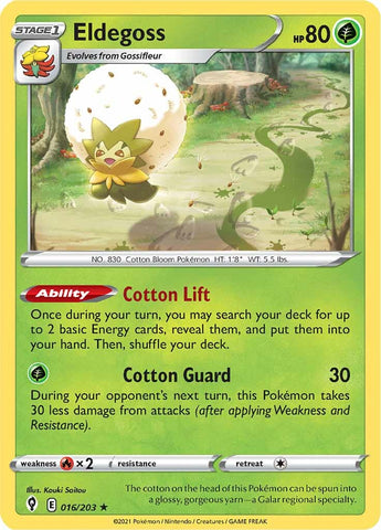 Eldegoss (016/203) (Mazo temático exclusivo) [Sword &amp; Shield: Evolving Skies] 