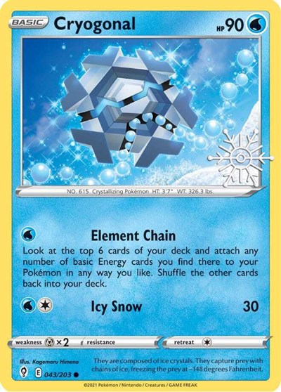 Cryogonal - 043/203 (Holiday Calendar) (Miscellaneous Cards & Products) Near Mint Holofoil
