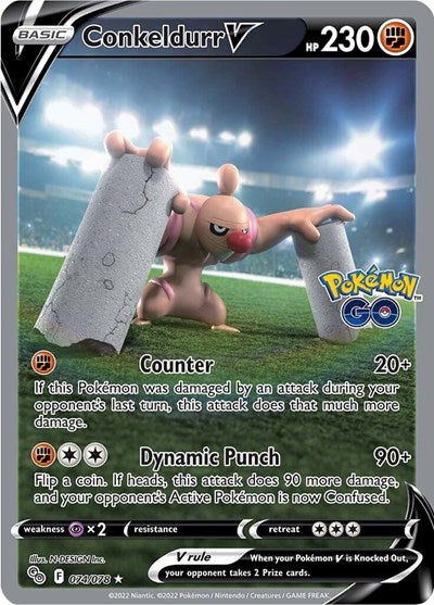 Conkeldurr V (Alternate Full Art) (Pokemon GO) Near Mint Holofoil