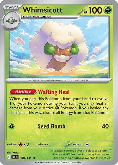 Whimsicott (SV: Prismatic Evolutions) Near Mint Holofoil
