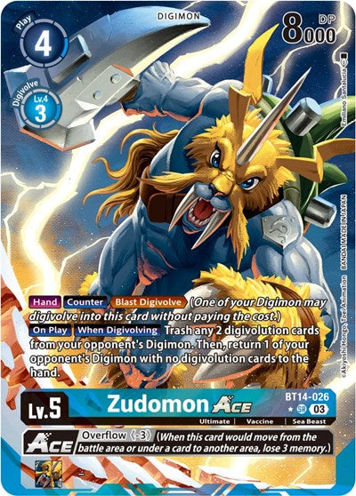 Zudomon ACE (English Exclusive Alternate Art) (Blast Ace) Near Mint Foil
