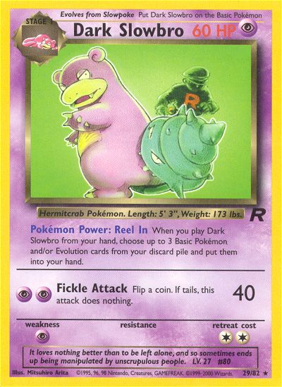Dark Slowbro (Team Rocket) Light Play 1st Edition