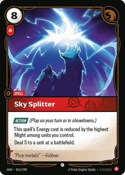 Sky Splitter (Origins) Near Mint - Nick Nack's Full Frontal Attack